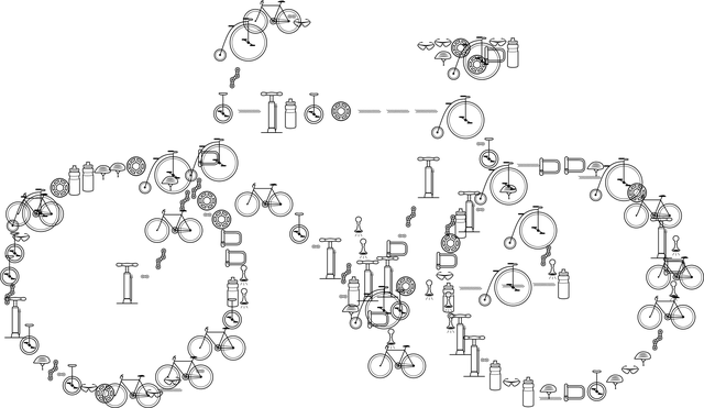 Grafika przedstawiająca rower.